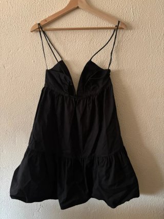 Vestido Negro Zara Talla S