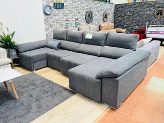 Sofá Cama Gris con Arcón