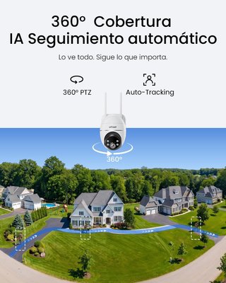 Cámara WiFi Solar Exterior 2K ieGeek S7 AOV