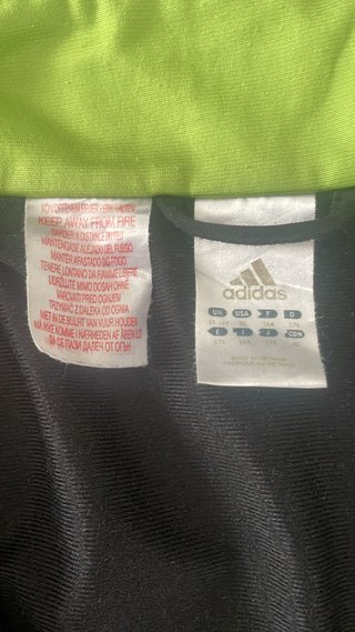 Chaqueta Adidas Negra y Verde Lima Retro 90s