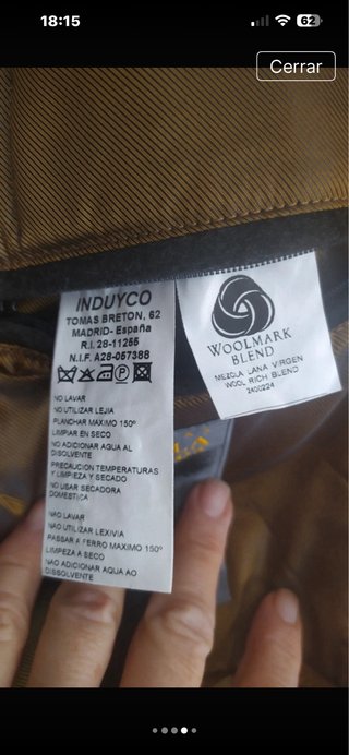 Abrigo Caballero Emilio Tucci Talla54 verde oscuro