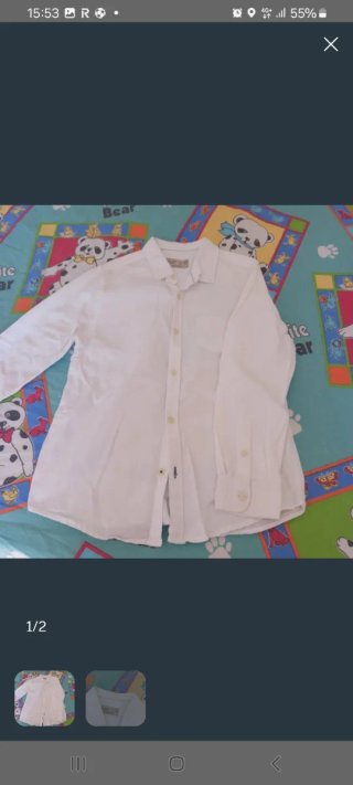 Camisa blanca Zara niño 10 años