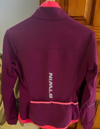 Chaquetas de Ciclismo Btwin Morada, rosa y verde