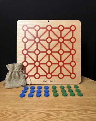 Gioco di Alquerque in legno