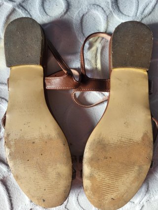 Sandalias de piel Cortefiel marrones