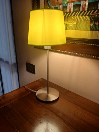 Lampada da tavolo Massive verde/argento