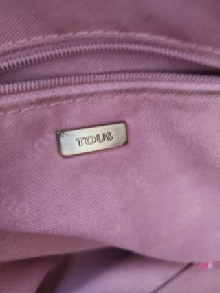 Bolso Tous Original  Lona Impermeable y Piel Marró