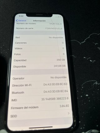 iPhone X 256GB 84% Batteria