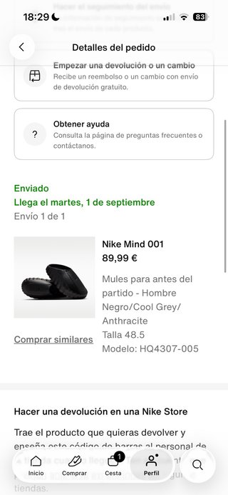 Nike Mind 001 Mules Hombre Talla 48.5