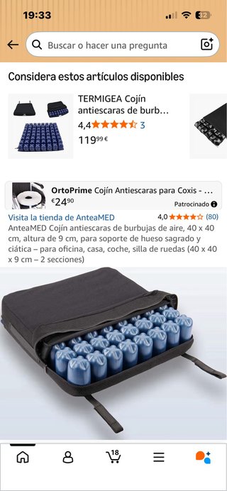 Cojín Antiescaras AnteaMED Coxis
