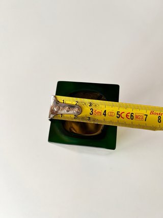 Jarrón cristal uranio de Murano  20cm vintage
