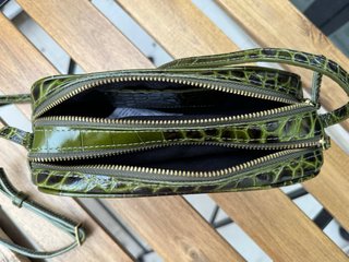 Borsetta in vera pelle effetto coccodrillo