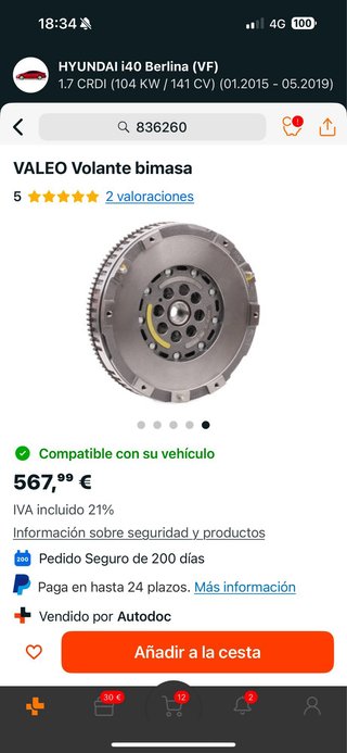 Volante Bimasa Hyundai i40