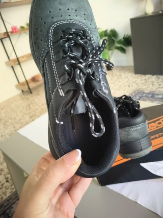 Zapatos de seguridad BlackLeatHer negros/grises
