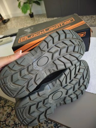 Zapatos de seguridad BlackLeatHer negros/grises