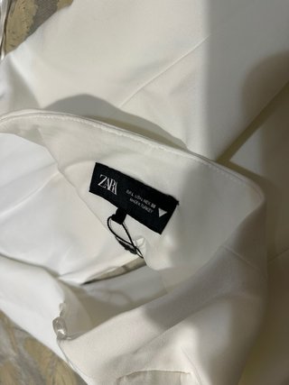 Top Zara Halter Blanco con Lazos