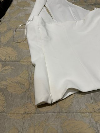 Top Zara Halter Blanco con Lazos