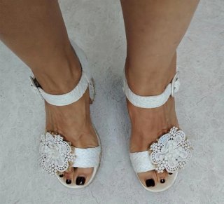 Sandalias blancas mujer talla 38
