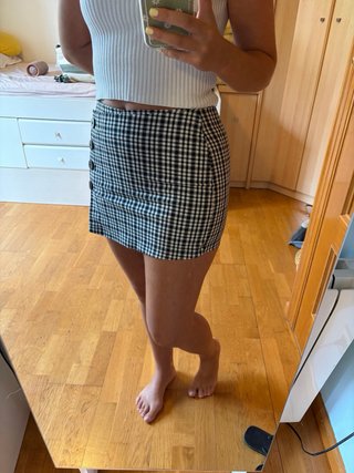 Falda pantalón de cuadros Bershka