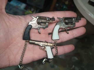 Lote 5 pistolas llavero juguete kiosco años 80