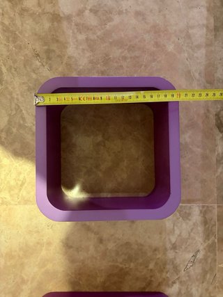 Conjunto 3 Estantes Cubos Pared Morado