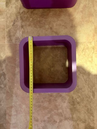 Conjunto 3 Estantes Cubos Pared Morado