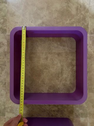 Conjunto 3 Estantes Cubos Pared Morado