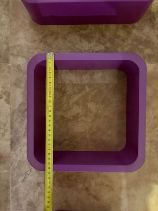 Conjunto 3 Estantes Cubos Pared Morado