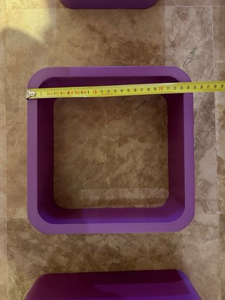 Conjunto 3 Estantes Cubos Pared Morado
