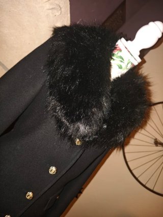 ABRIGO LANA MANTECO CUELLO PELO DESMONTABLE ZARA