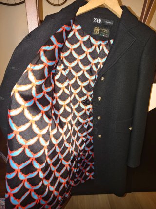 ABRIGO LANA MANTECO CUELLO PELO DESMONTABLE ZARA