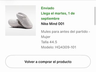 Nike Mind 001 Mules Talla 44.5