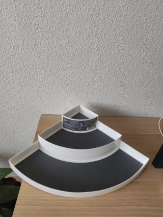 Organizzatore Angolo Girevole Bianco/Grigio