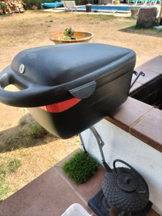 Cofre portaequipaje para bicicleta con soporte