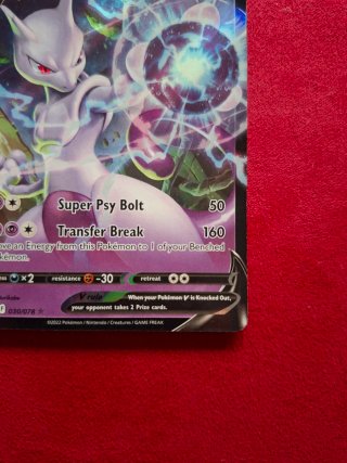 Mewtwo V PGO 030/078 Carta Pokémon