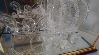 Carreta cristal labrado marco madera