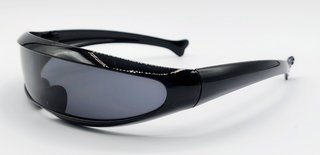 Gafas Cyberpunk Y2K Negras Futuristas