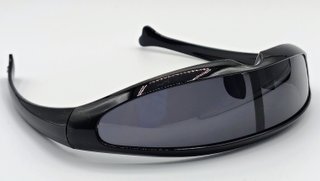 Gafas Cyberpunk Y2K Negras Futuristas