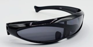 Gafas Cyberpunk Y2K Negras Futuristas