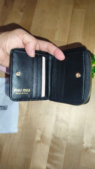 Portafoglio tipo Miu Miu Nero Nuovo