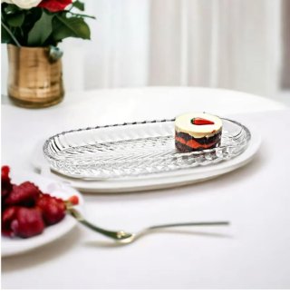 4 Platos Meze Cristal Tallado