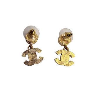 Pendientes Chanel Doble C Negro y Dorado