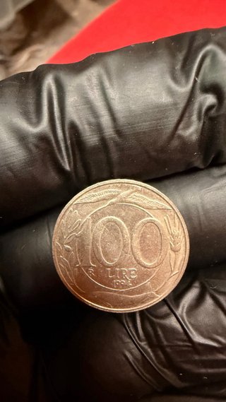 Moneta 100 Lire 1994 Testa Capovolta