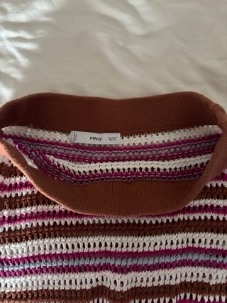 Falda corta Mango rayas multicolor