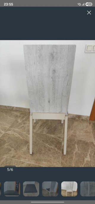 Conjunto 4 Sillas Madera Gris Claro
