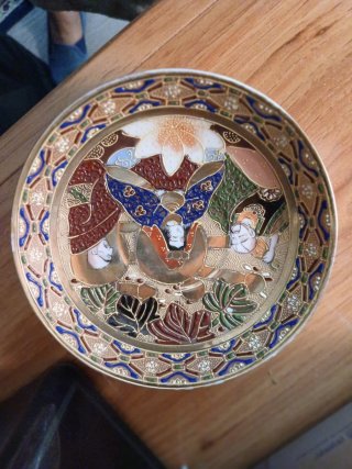 2 Platitos Porcelana Japonesa + Cuenco Inglés.