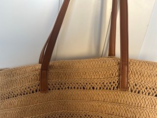 Bolso de paja grande para playa