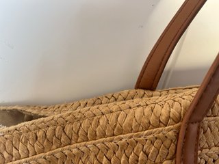 Bolso de paja grande para playa