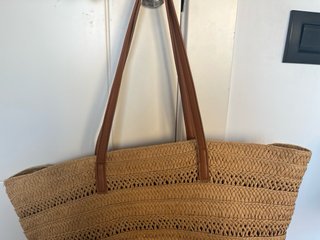 Bolso de paja grande para playa