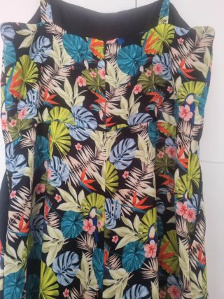 Mono estampado tropical señora